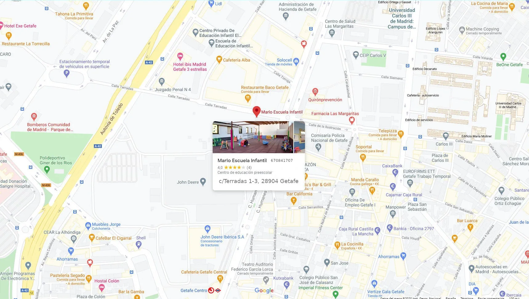 Ubicacion de la escuela en google maps